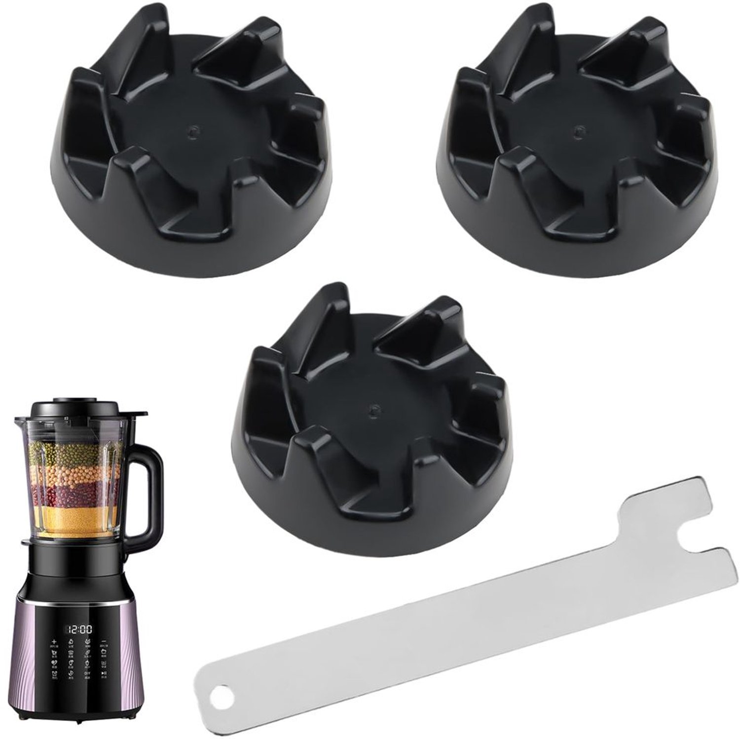 Set van 3 Vervangstukken voor Blender met Gereedschap