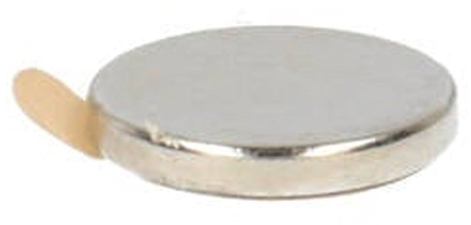 Neodymium Schijfmagneet Ø10 x 1,5 mm N45 NiCuNi zelfklevend – 25 stuks