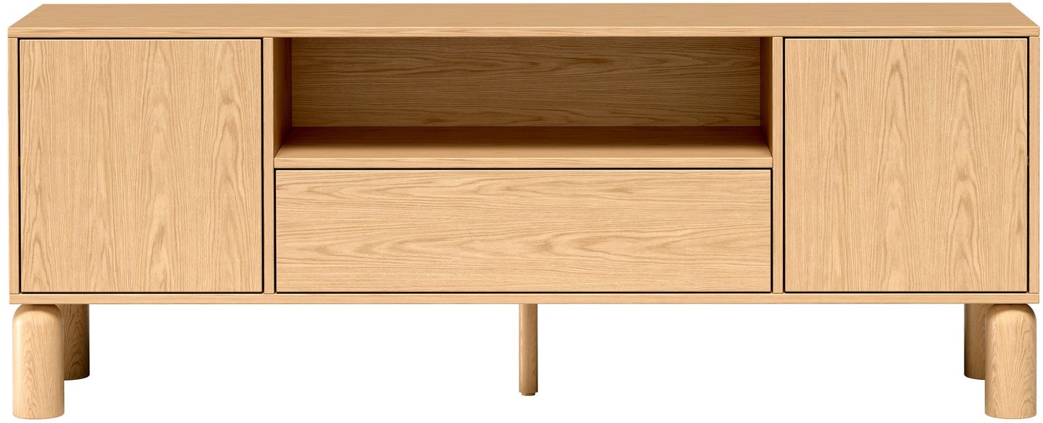 Selsey Sanden – TV-meubel met 1 lade, 2-deurs, bookmatch eiken, 160 cm
