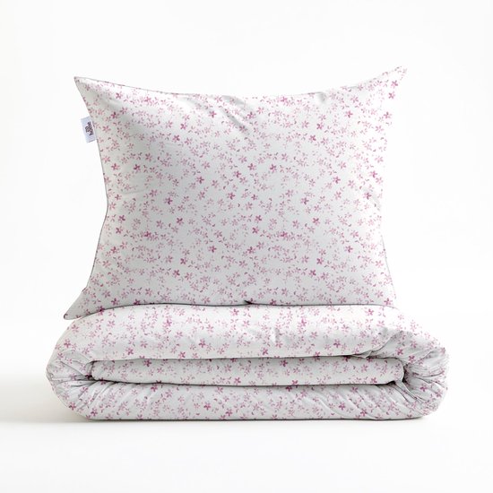 Zohome Dekbedovertrek Ludovico - Pink - Bloemen - Dekbedovertrek 240x200/220 cm - 100% Microvezel - Lits-Jumeaux van Merkloos — afbeelding 2