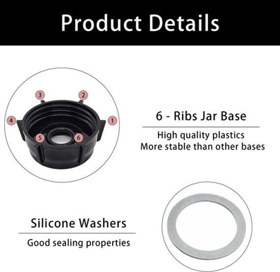 Reserveonderdelen Sapcentrifuge - Set Van 4 - Mesbasis Deksel O-ring - Universeel Compatibel - Keuken Accessoire — afbeelding 5