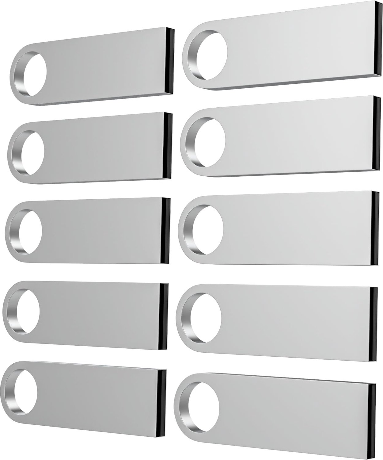 Mini Metal USB Stick 8GB met 10 Sleutelhangers