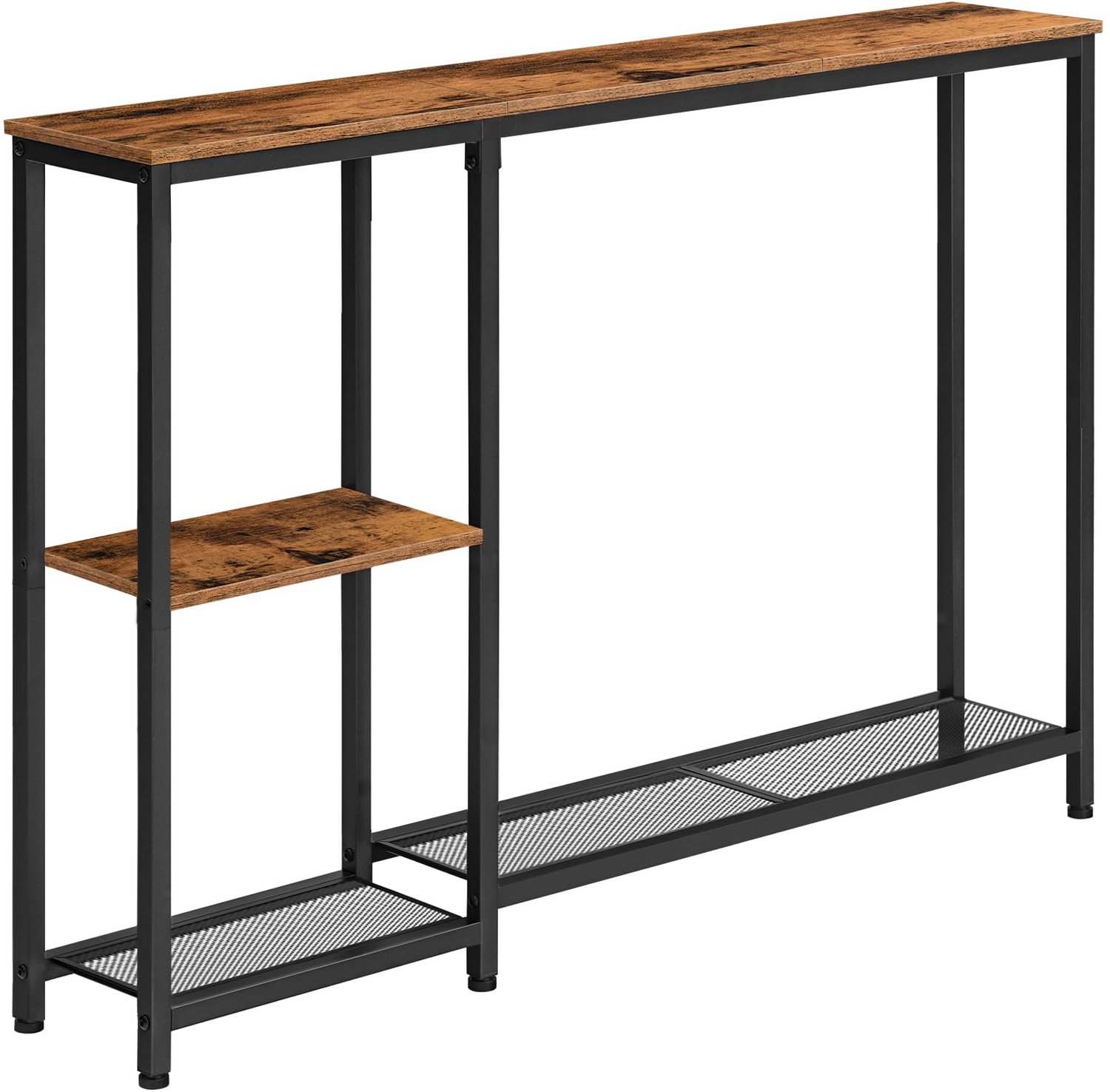 Smalle Console Tafel met Opbergruimte en Industrieel Design