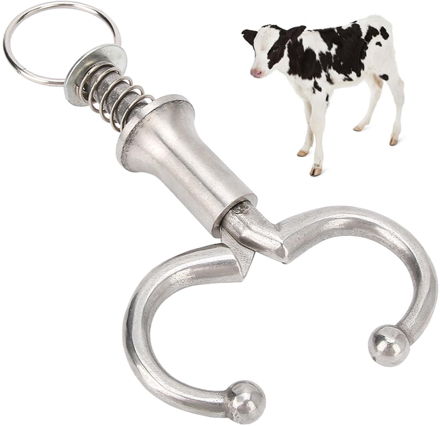 Neustang RVS Constructie - Veermechanisme - Dierenverzorging - Veilig Fixeren - Hoogwaardig Roestvrij Staal - Praktisch Landbouwaccessoire - Veetang