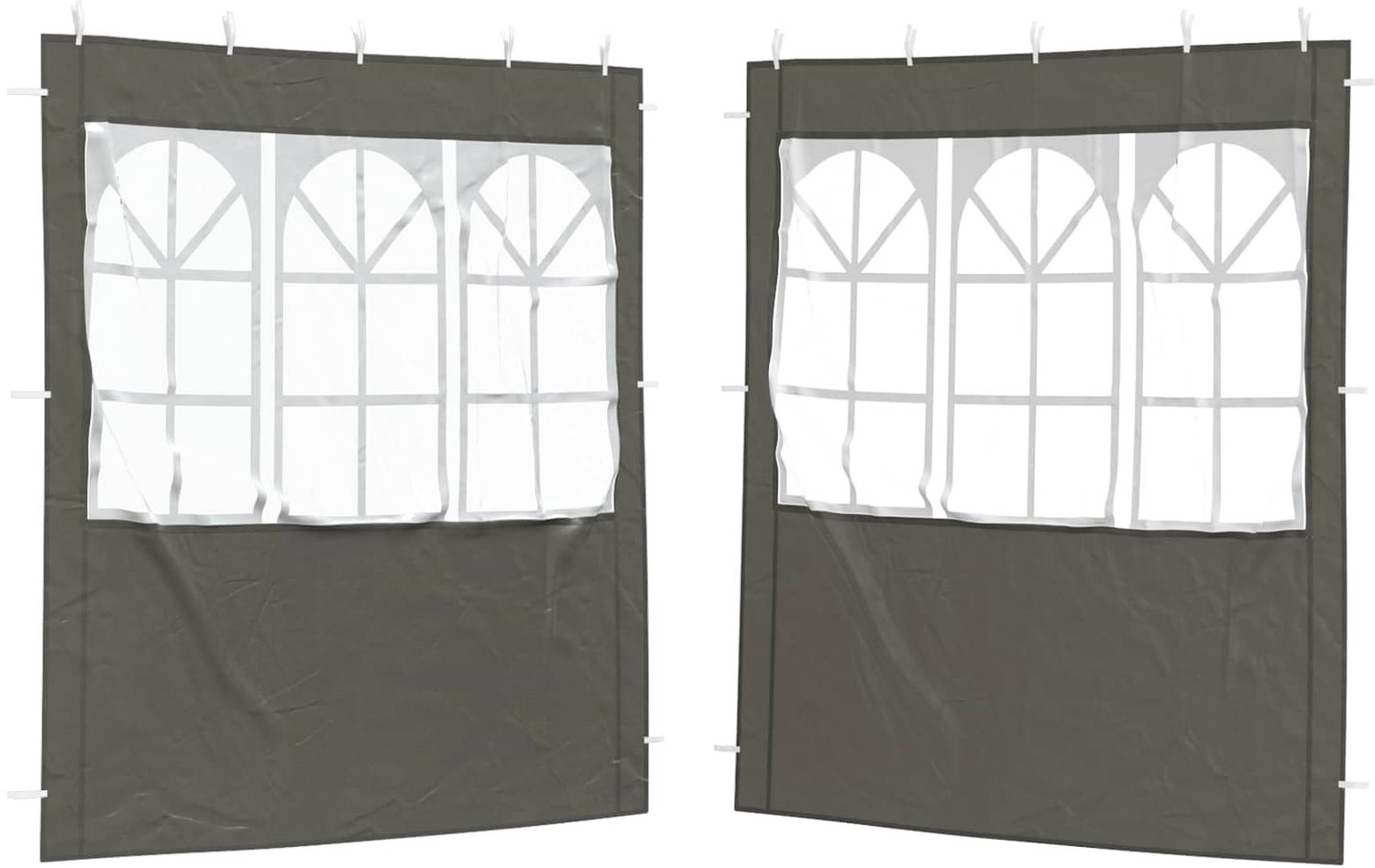 Partytent Zijpaneel 2 Stuks 300 x 195 cm Antraciet