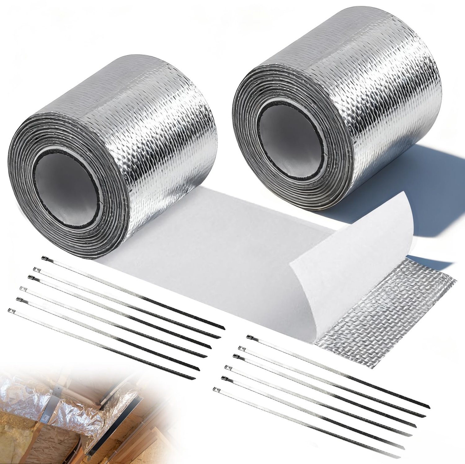Hittewerende Zelfklevende Tape met Kabelbinders Set
