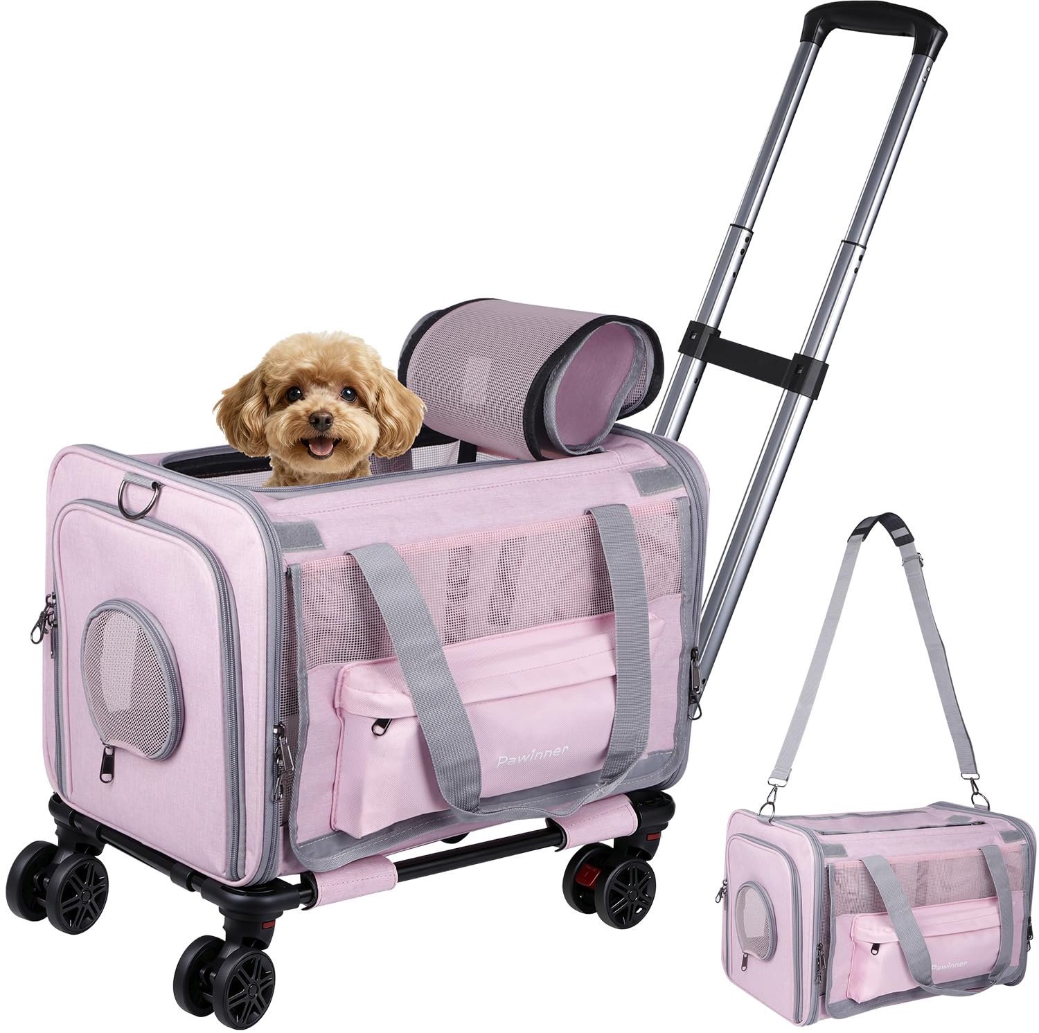 Opvouwbare Transportbox voor Honden en Katten met Wieltjes