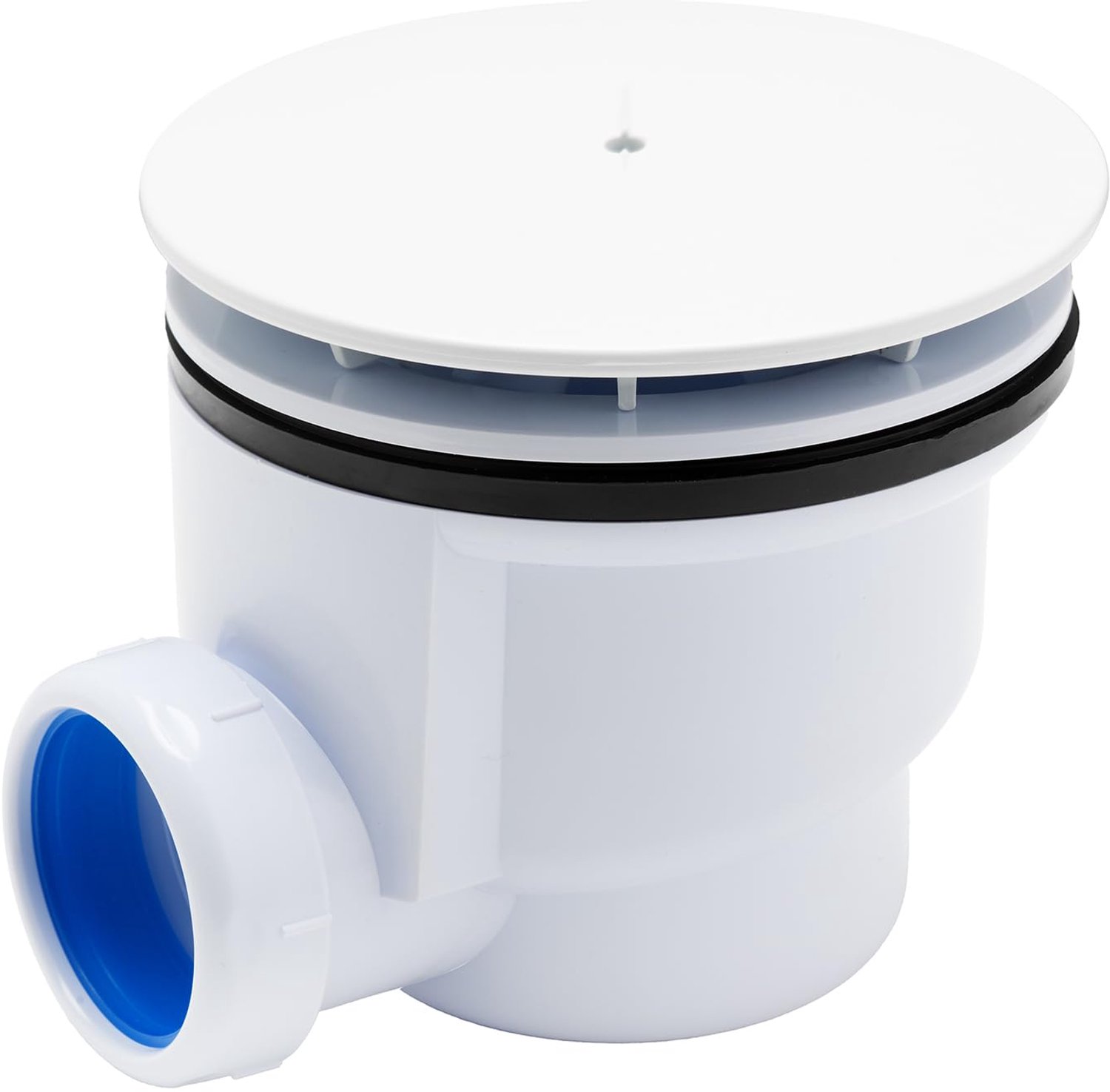 Premium 90mm Douche Afvoer met Witte Deksel