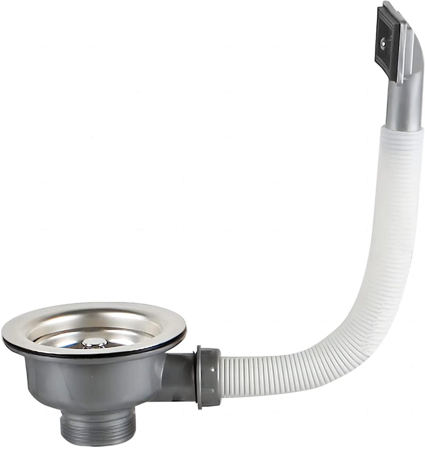 Afvoerputje 114 mm - Afvoerputje Zeefje - Afvoerfilter - Roestvrij Staal - Eenvoudig te Installeren - Geschikt voor 83-90 mm Sinkgaten