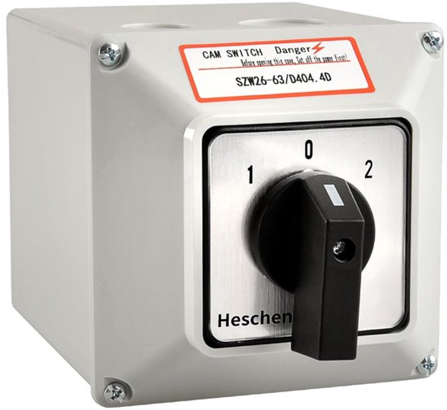 Universele Roterende Omschakelingsschakelaar 660V 63A AAN-UIT-AAN 3 Positie 4 Fase 4NO+4NC 16 Terminals CE met Hoofdschakelaar Buitendoos