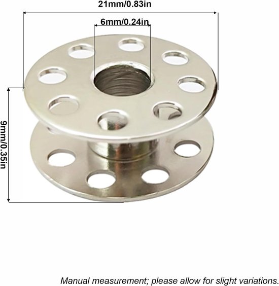 Set van 20 klossen naaimachine, ijzeren klossen die niet gemakkelijk roesten, universele hardware-accessoires voor naaimachine (21 mm x 9 mm/0,83 inch x 0,35 inch) — afbeelding 2