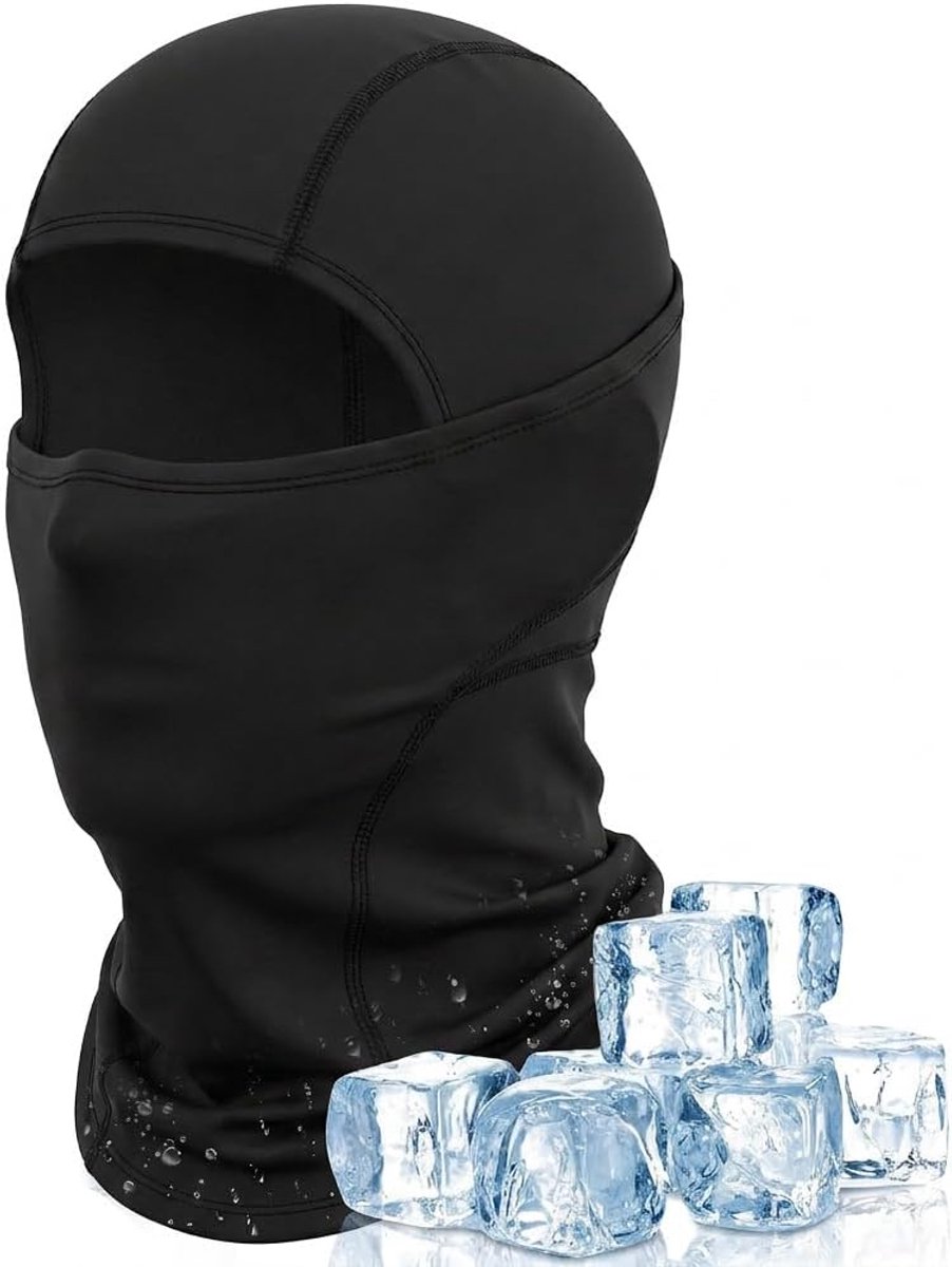 Bivakmuts met UV-bescherming Ademende Balaclava IJszijde Gezichtsmasker Ademend Koelend Stormmasker voor Heren Dames met Brilgaten voor Outdoor Sport Fietsen Motorrijden