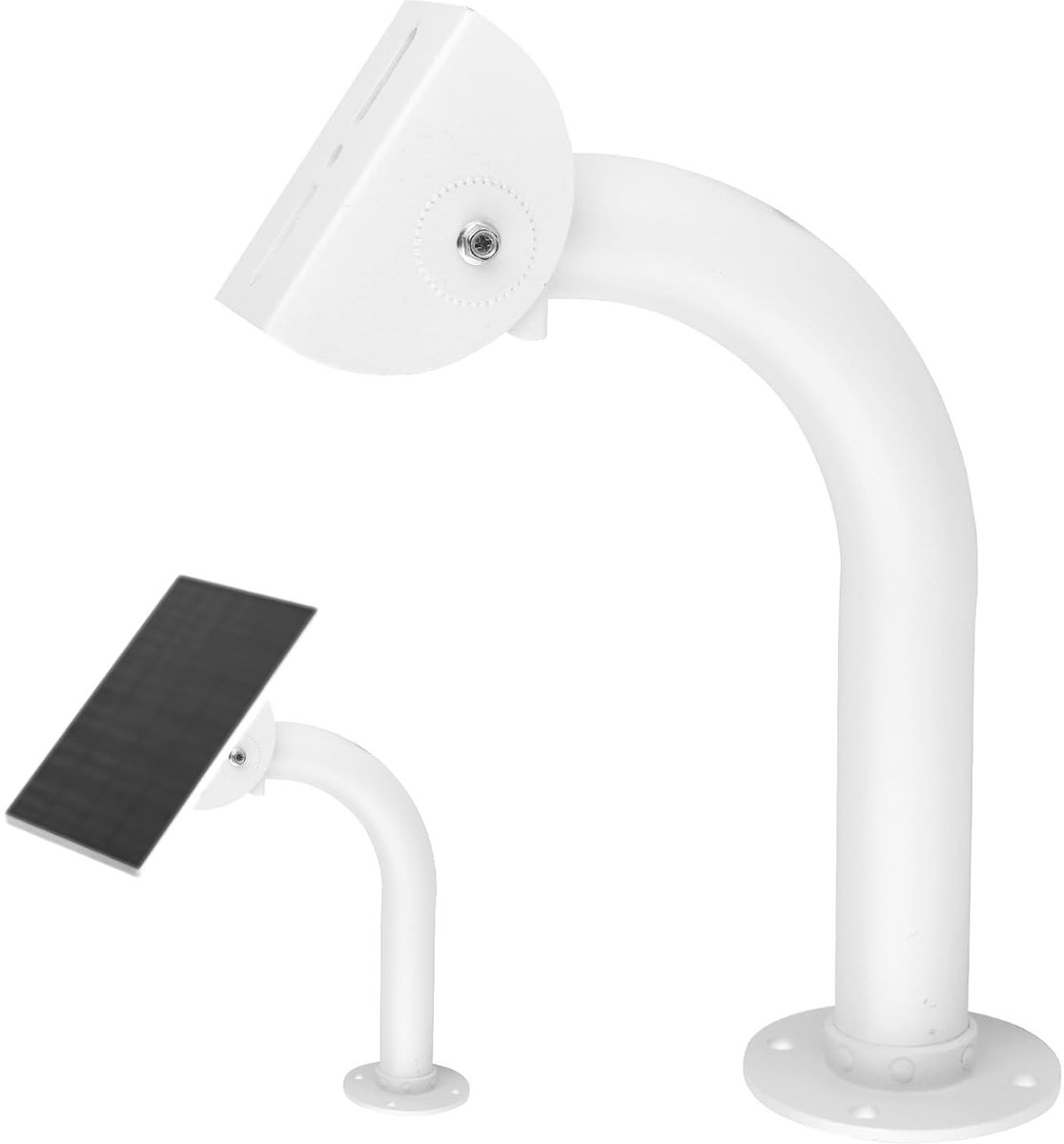 Zonnepaneel, 30cm Universele L-vormige Arm met Verstelbare Multi-Angle Kantelkop voor Maximale Zonblootstelling Compatibel met Ring Eufy Arlo Wyze Reolink Zonnepanelen