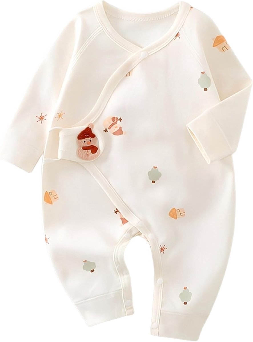 Babyrompertjes voor baby's, eendelig pak, pasgeborenen, uniseks, jongens, meisjes, jumpsuit met lange mouwen, 100% katoen, zacht en comfortabel