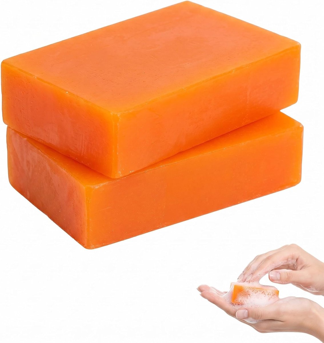 Zeep, 2 stuks, persimmon kernzeep, natuur, vettende douchezeep voor de gevoelige huid en senioren, zachte lichaamsverzorging met natuurlijke tannine