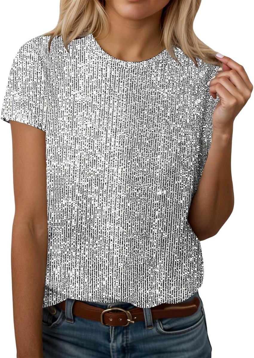 Glitter T-shirt met korte mouwen