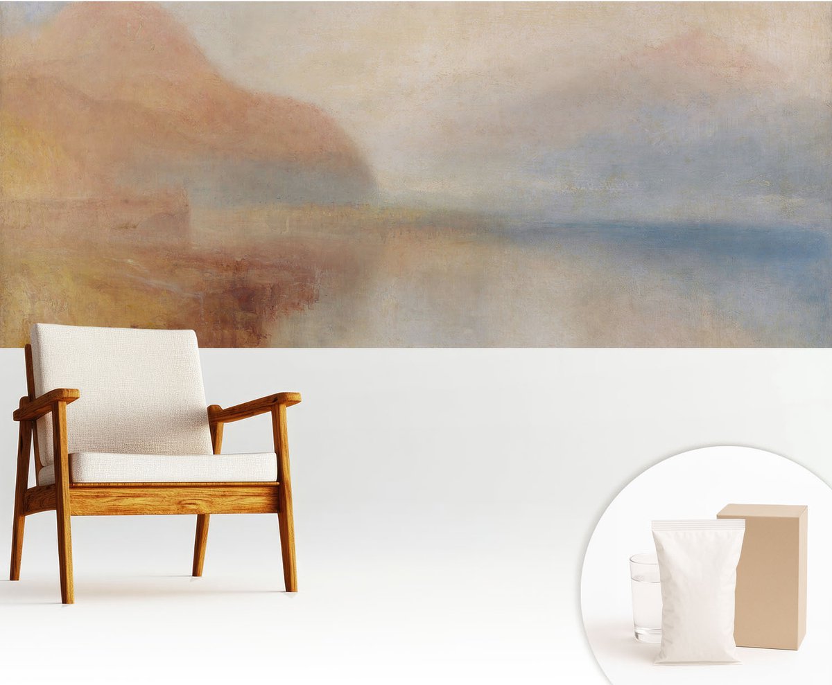 Wallfluent Fotobehang - Romig Vliesbehang - 250x104 cm - Etherisch Landschap Muurschildering - Slaapkamer behang Landschappen - Fotobehang Vlies - Gang behang