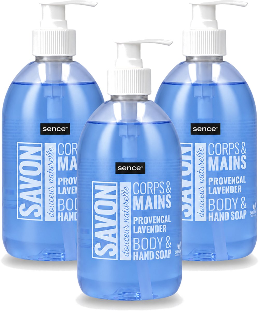 3 x Sence - Provencal Lavendel - Handzeep - Savon - 500 ml - Voordeelverpakking - 3 stuks