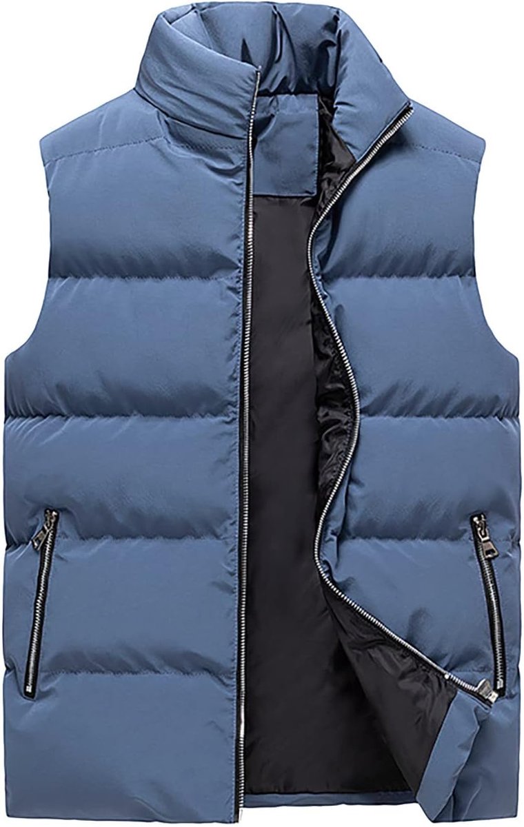 Warme vest met rits en zakken