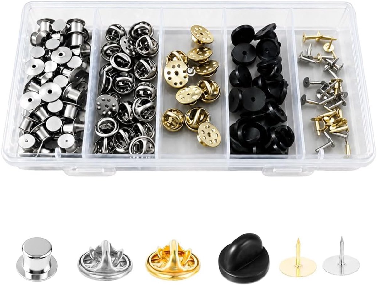 50 stuks metalen vlinderspelden voor stropdassen, koppeling, vlinderdassen, stropdassen, slotspelden, handwerk, badges, pins, hoeden, doe-het-zelf, jassen en tassen