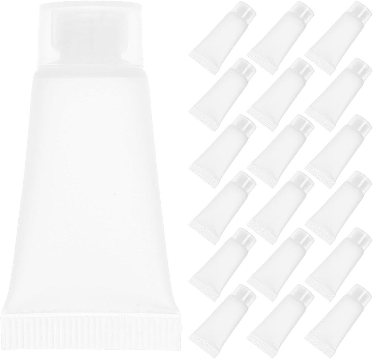 100 navulbare tubes, reisknijptubes voor handcrème, tandpasta, lippenbalsem, kleine navulbare lotiontubes met schroefsluiting, voor cosmetica en onderweg