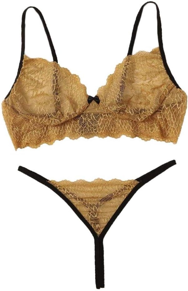 Kimono voor dames kanten robe transparant nachtkleding ochtendjas badjas lingeriesetSexy Lingerie Kanten Beha Set Riem Sexy Borduurwerk Ondergoed String Lingerie
