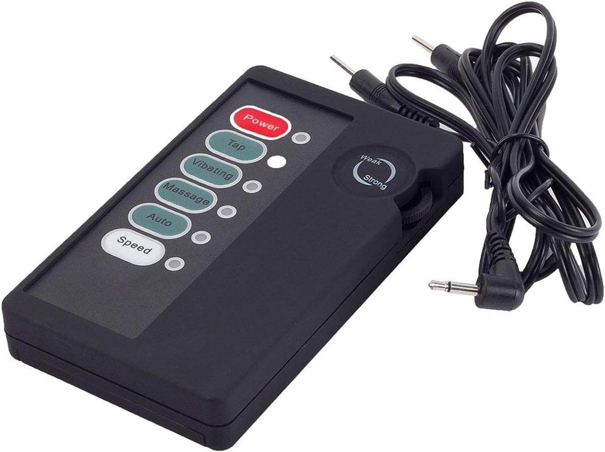 5 pulsaties prikkelstroomapparaat elektrische dual-output-host elektrostimulatie controller zwart kabel