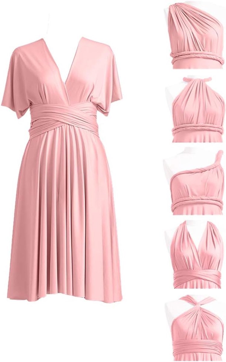Infinity Bruidsmeisjes Jurken Convertible Wrap Midi Multiway Jurk