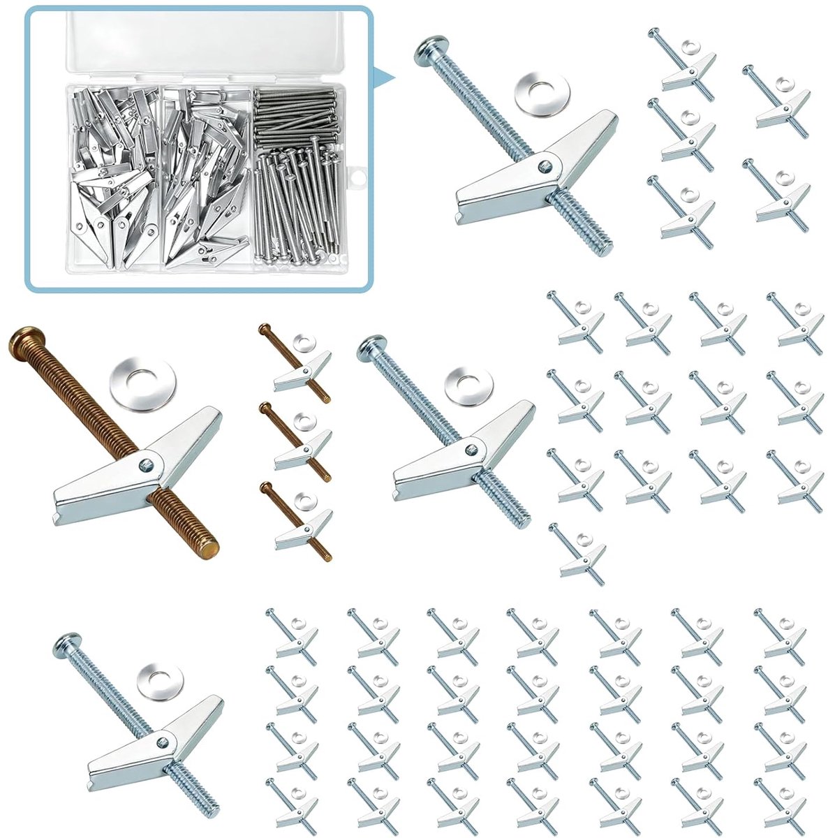 Sets (156 stuks) grote kantelpluggen M3/M4/M5/M6 klappluggen
