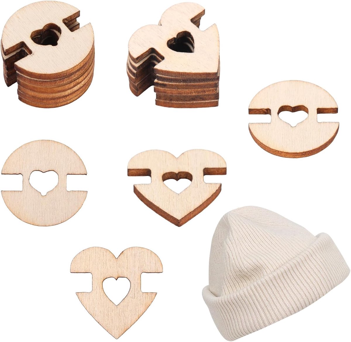 Knopen voor Hoeden, 2x2cm Verwijderbare Kunstbont Pompom Houders Sluitingen Bevestigingen voor DIY Breien Haken Mutsen Decoratie Knutsel Accessoires (2 Stijlen)