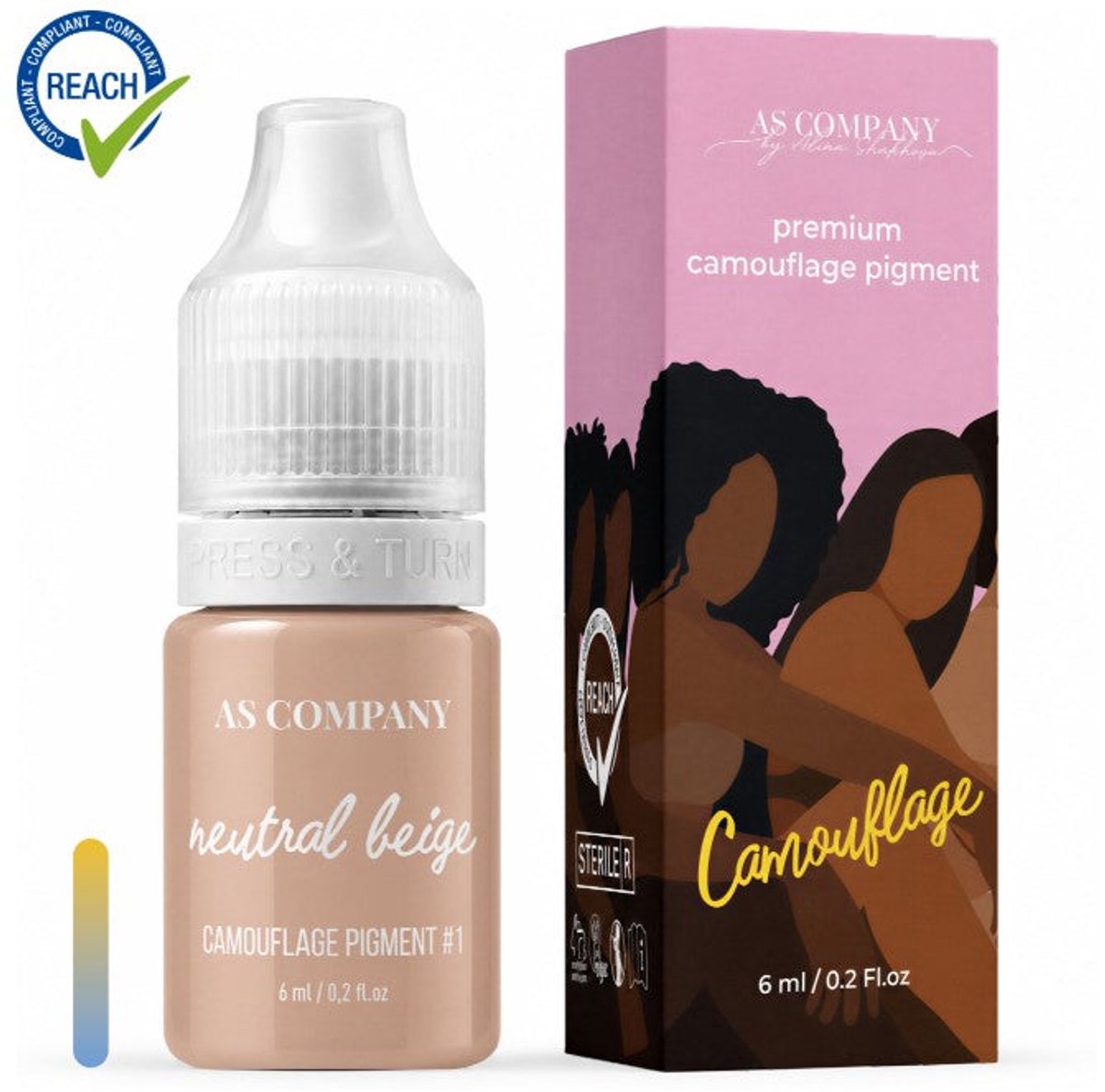 ASCompany Pigment – No.1 Neutral Beige 6 ml – Camouflage Pigment