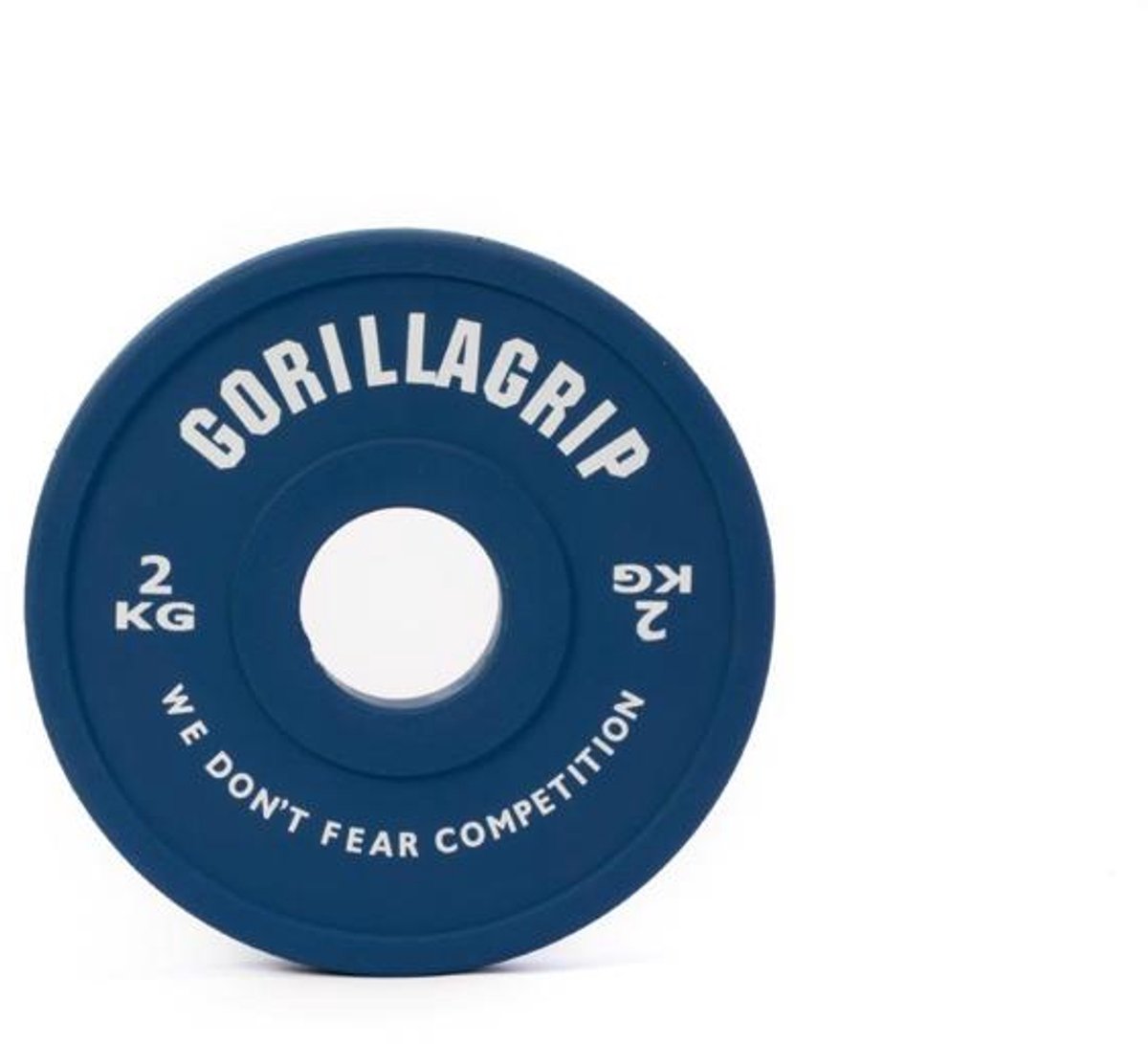 GorillaGrip Change plate 2 kg - Halterschijf klein - Blauw