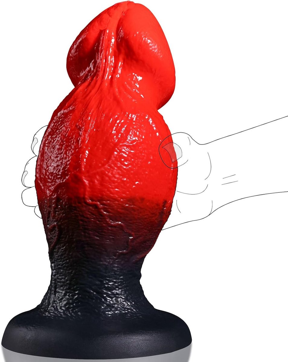 27 cm Gigantische Fantasiemonsterdier Buttplug, 9.4 cm Diameter Siliconen