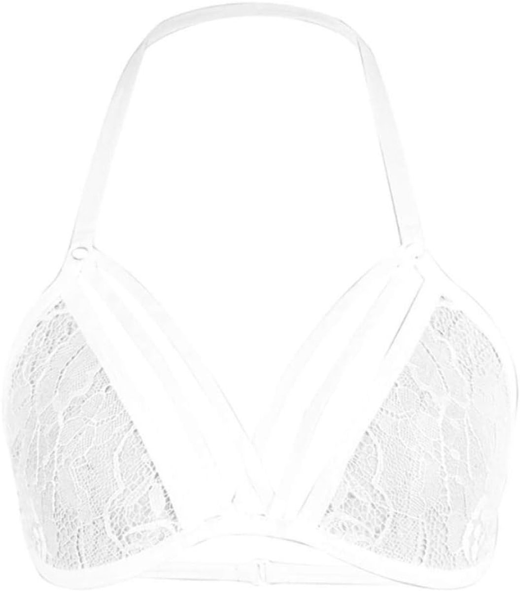 Dameskleding Vrouwen Kant Sexy Lingerie Elastische Kanten Beha Bandage Halter Ondergoed Perspectief Erotische Porno Verleiding