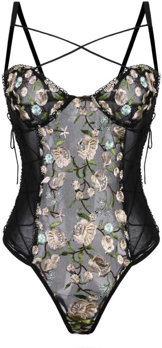 Dames Borduurwerk Sexy Vrouwelijke Lingerie Kanten Beha Perspectief Ondergoed Verleiding Erotische Nachthemd Dames