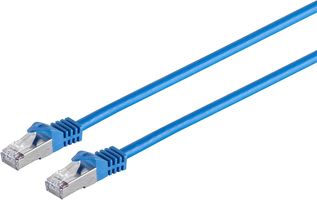 Cat. 7 S/FTP 7.5 m netwerkkabel Blauw 7,5 m Cat7 S/FTP (S-STP) netwerkkabel (7,5 m, Cat7, S/FTP (S-STP), RJ-45, RJ-45, Blauw