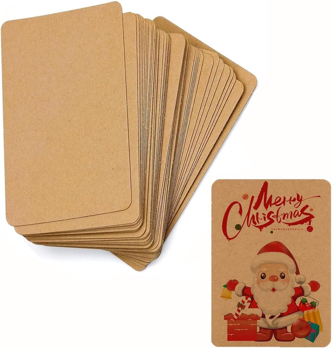 Kaarten, 50 stuks, 10 x 15 cm, kraftpapier, vintage, bruin, natuurkarton, briefkaart, blanco, indexkaarten, voor uitnodigingen, notities, doe-het-zelf etiketten