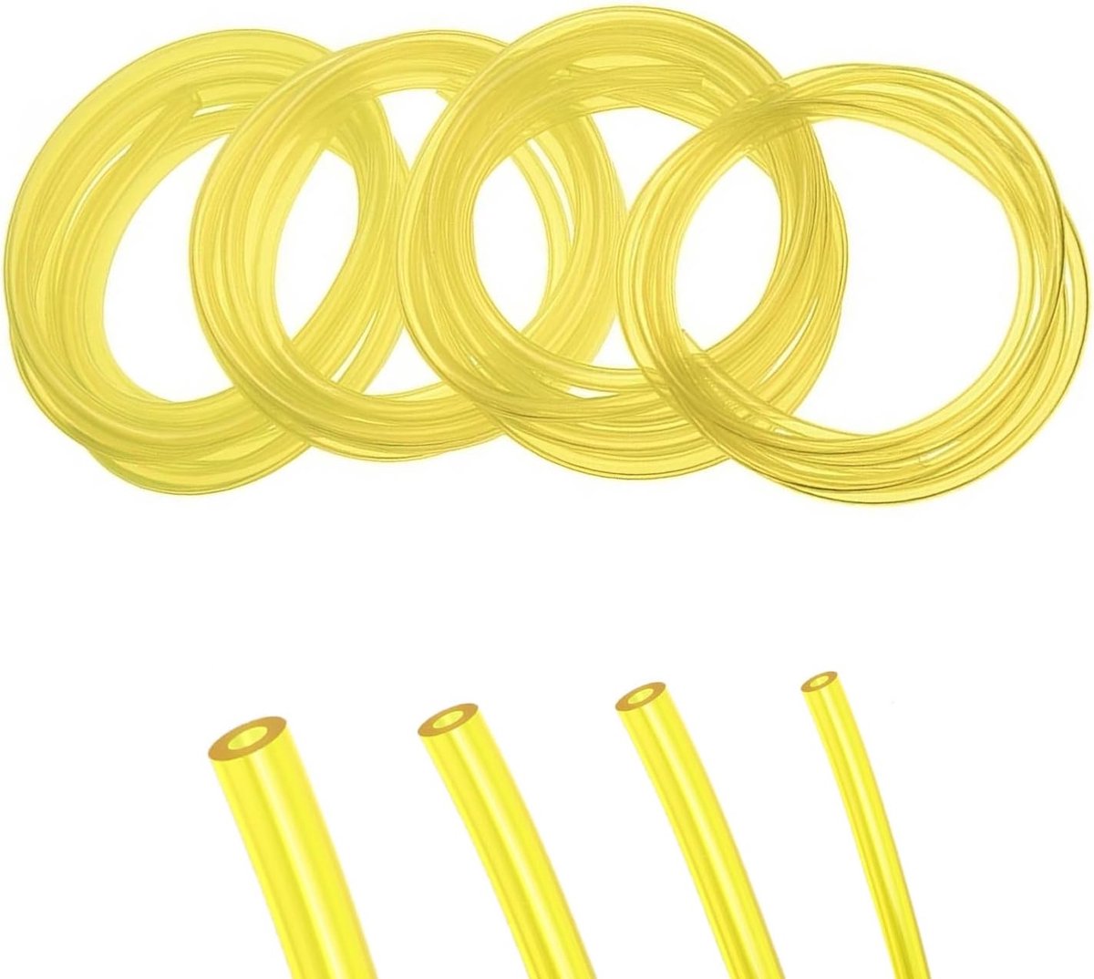 4 Stuks Benzineslang Voor Graasmaaier, 1 Meter (Φ 3 x 6, 3 x 5, 2,5 x 5, 2 x 3,5 mm), Kunststof Rubber Brandstofslang Voor Maaier, Bosmaaier, Bladblazer, Trimmer, Kettingzaag