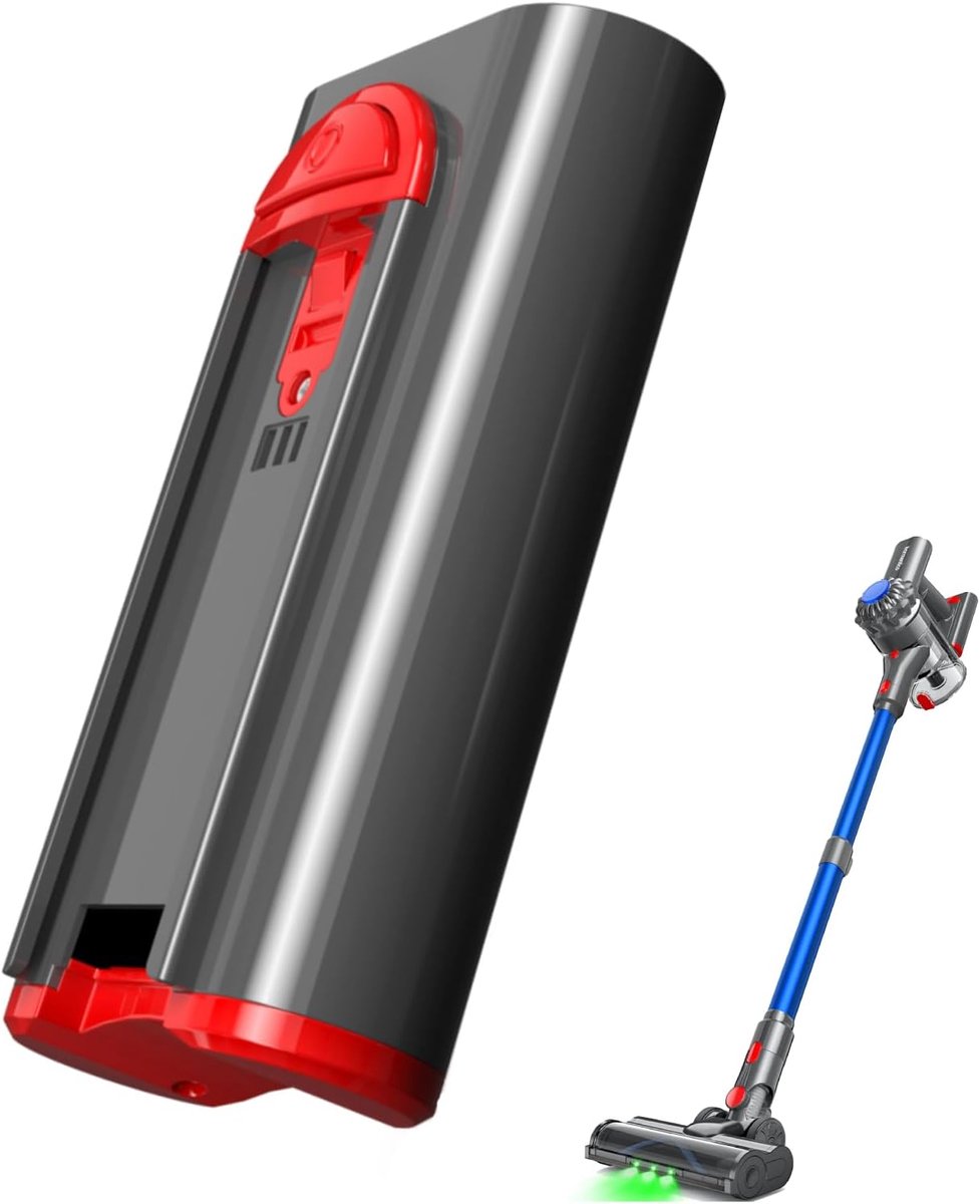 Reserveaccu voor draadloze stofzuiger CJ-C12D-1. Ook compatibel met model F02. Afmetingen accu: 13 x 18 x 4 cm.