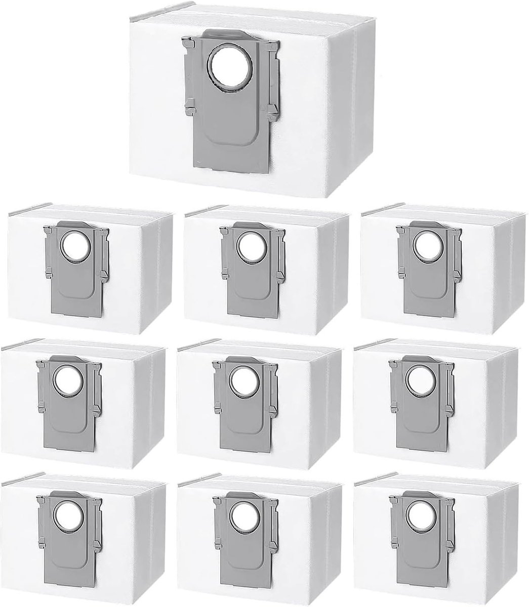 10 Dust Bags Compatible with Xiaomi Roborock S8+ / S8 Pro Ultra/Q7 / Q7+ / Q7 MAX+ / S7 MaxV Ultra/Q7 Plus / Q5 / Q5+ - ShopVlot