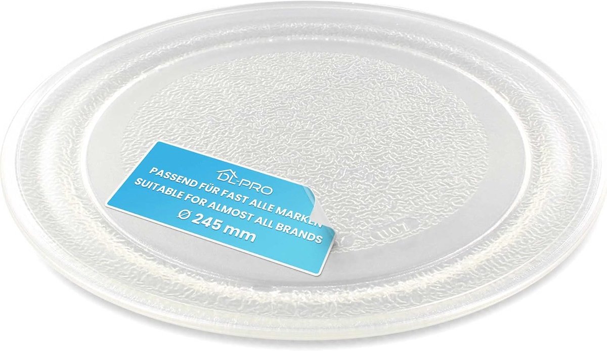 DL-pro Transparent glass turntable plate, 24.5 cm, for microwave - ShopVlot