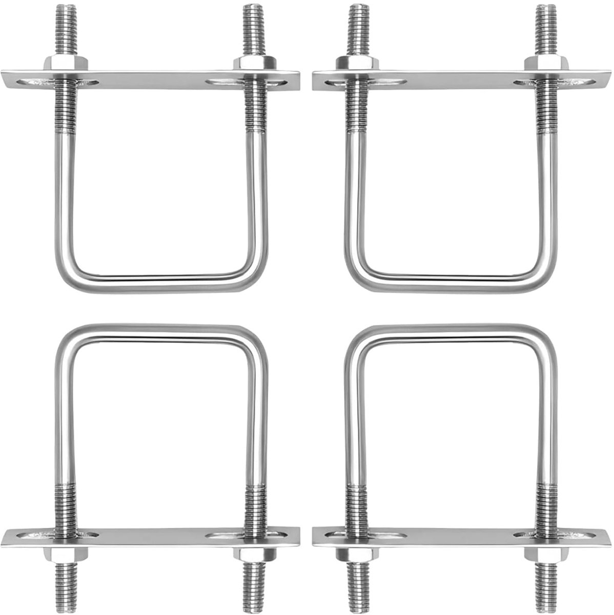 Shackle schroef M10 80x150mm - U-beugel met draad - RVS - Sterke grip voor buisbevestiging - ShopVlot