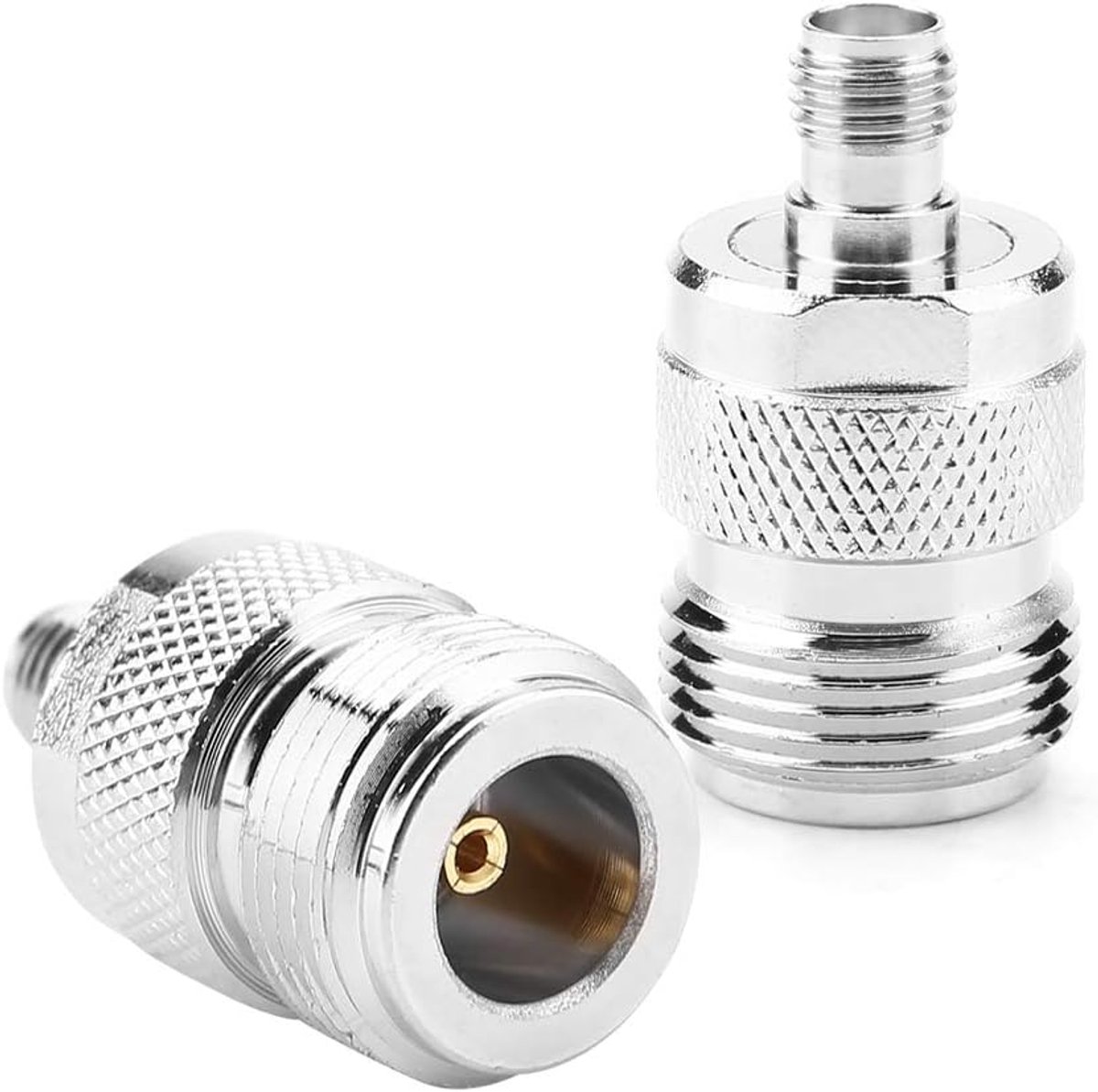 RF Connector SMA Female naar Type N Female - 2 Stuks - Goudgeplated - Betrouwbare Signaaloverdracht - ShopVlot