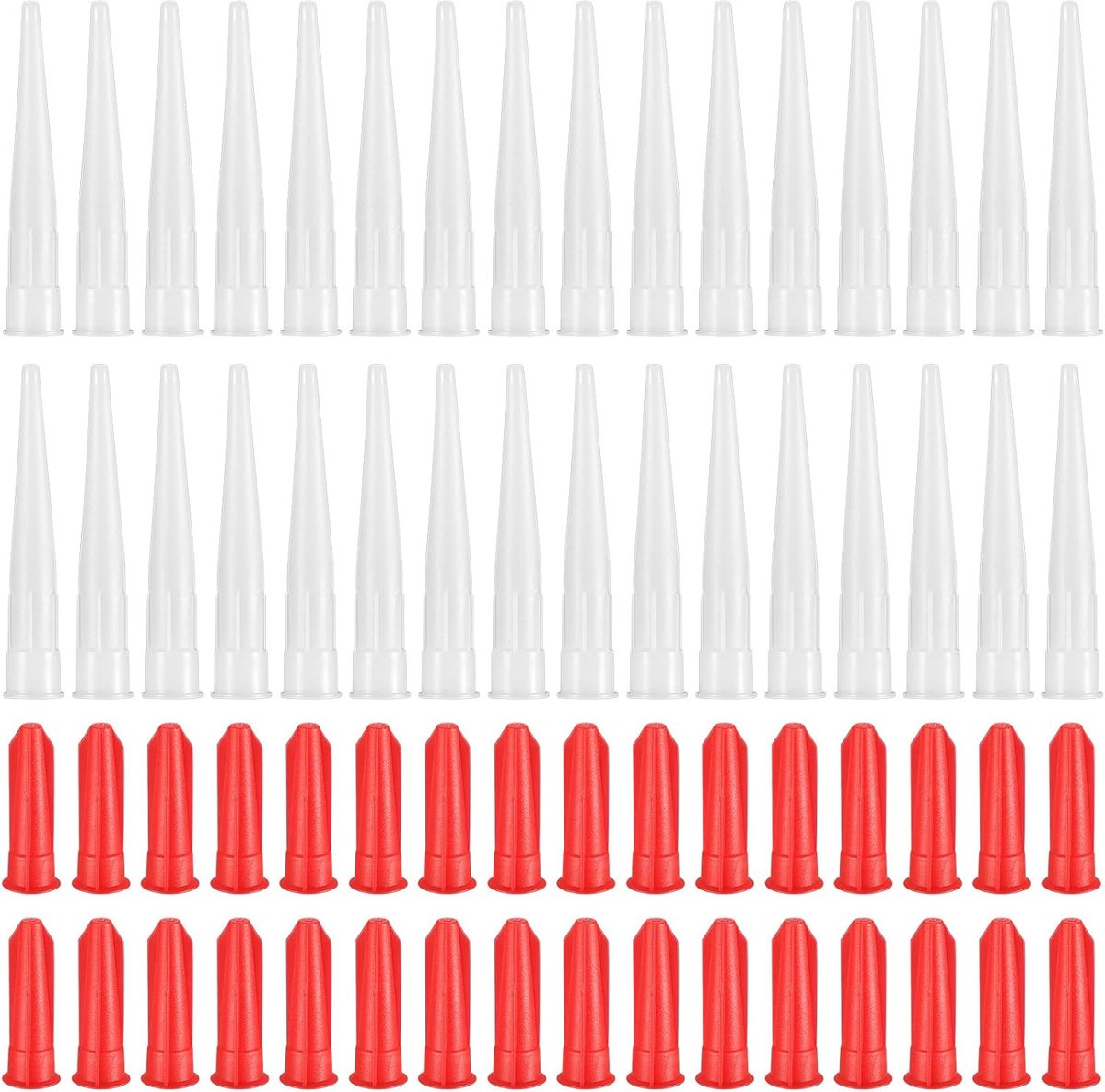 SnelShoppen - 32 Sets Silicone Nozzles, Silicone Tips, Spuitdoppen, Keuken Sealant Gereedschap, Hoogwaardige Plastic, Lichtgewicht en Duurzaam, Univer