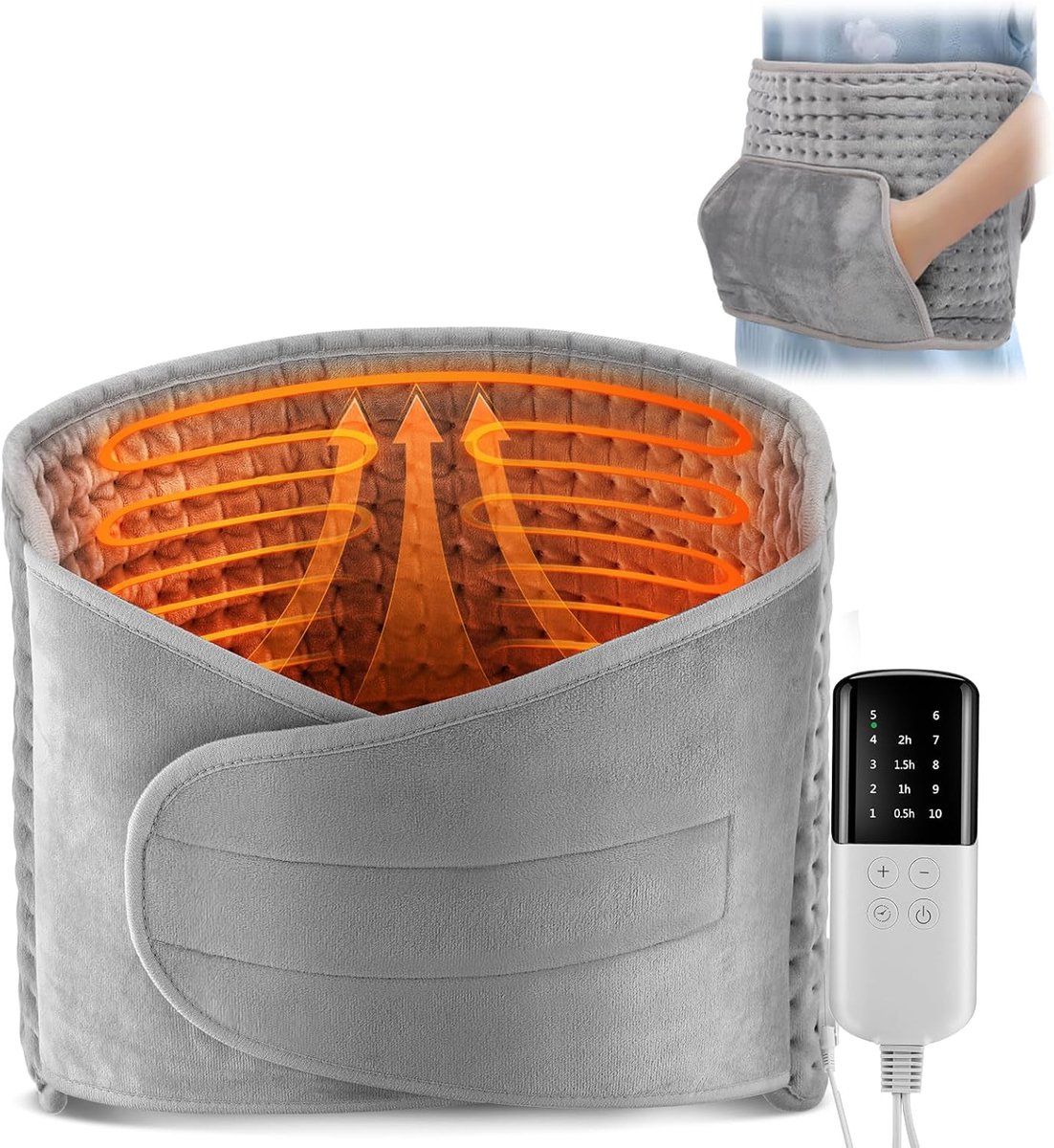 SnelShoppen - Heating Pad 125x31 cm - Elektrische Warmtepad met 10 Temperatuurinstellingen, Automatische Uitschakeling, Snelle Verwarming, Wasbaar, Wa