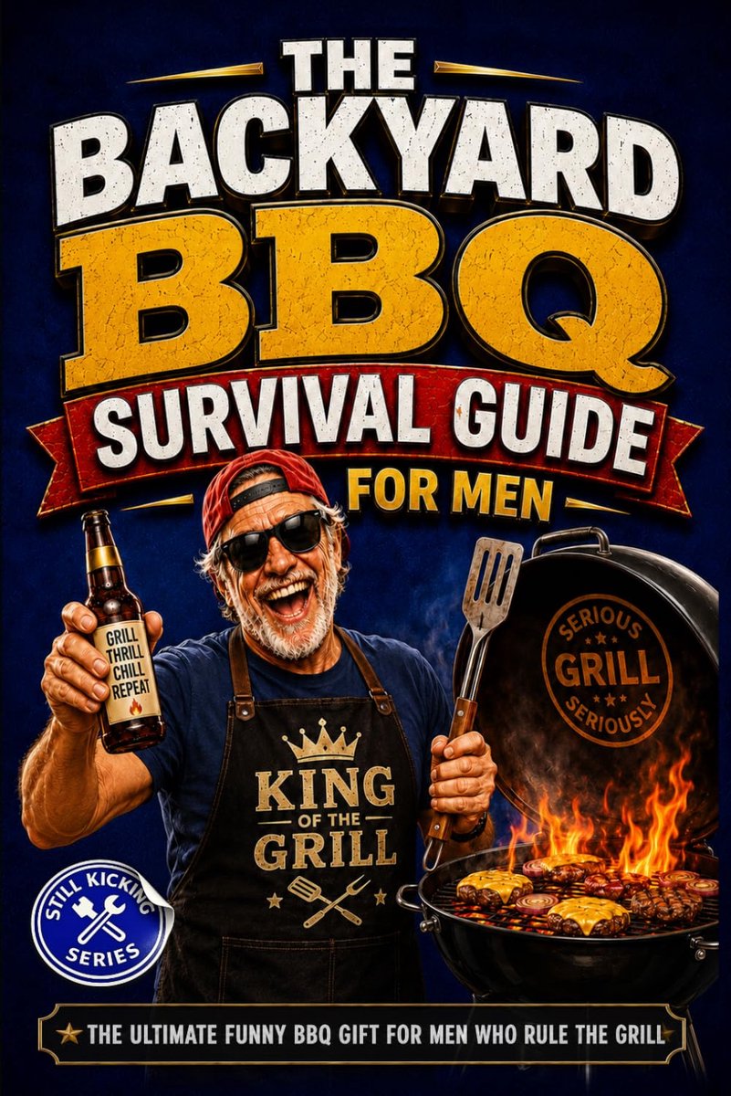 SnelShoppen - The Backyard BBQ Survival Guide voor Mannen - Grilling Gids, BBQ Tips, Grillen, Barbecue, Tuinfeest, Koken, Grillaccessoires, Humor, Cad