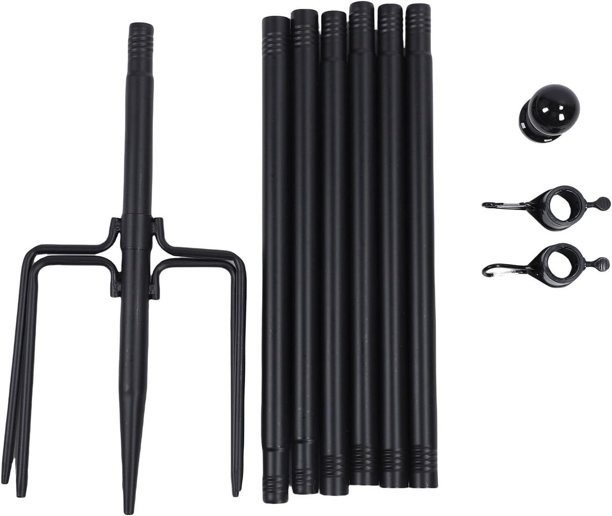 Vlaggenmast 10 Ft - Rvs Vlaggenmasten - Stevige Basis met 5 Tanden - Ideaal voor Tuin en Buiten - ShopVlot