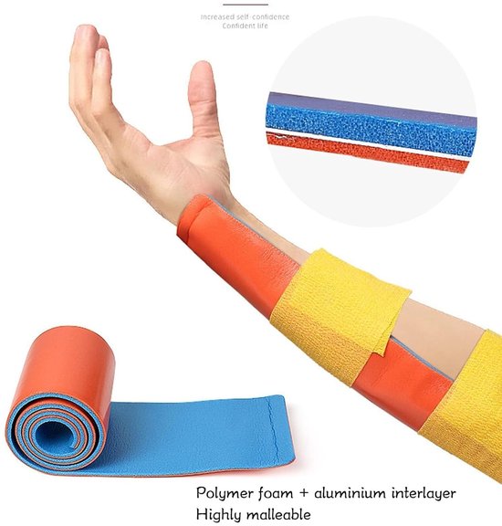 Rolbare aluminium spalk voor honden en mensen - noodspalk voor gebroken botten, fracturen en steun voor arm en been (15 x 92 cm) — afbeelding 3