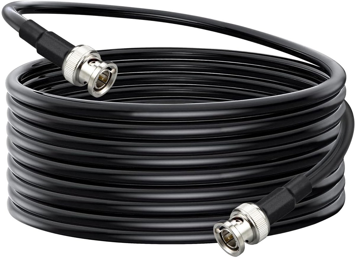 15 m BNC stekker kabel 15 m RG59 coaxkabel 75OHMS