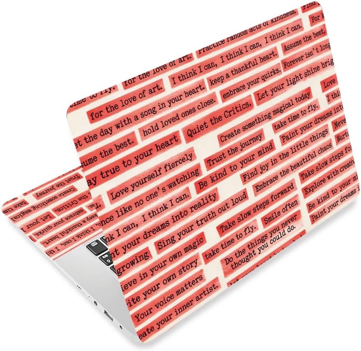 Inspirerende Quote Laptop Skin Sticker - Minimalistische Aesthetic Decor voor Universele Computers, Notebooks en Laptops tot 15,6 Inch, Zelfklevend en Verwijderbaar Vinyl Kunstwerk